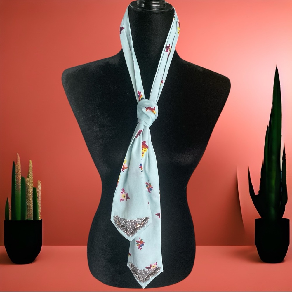 💖 Beaded Floral Skinny Scarf–Necktie by BCBGeneration 💖